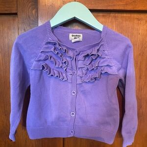 3 for $15. OshKosh B'gosh Lavender Ruffle Sweater